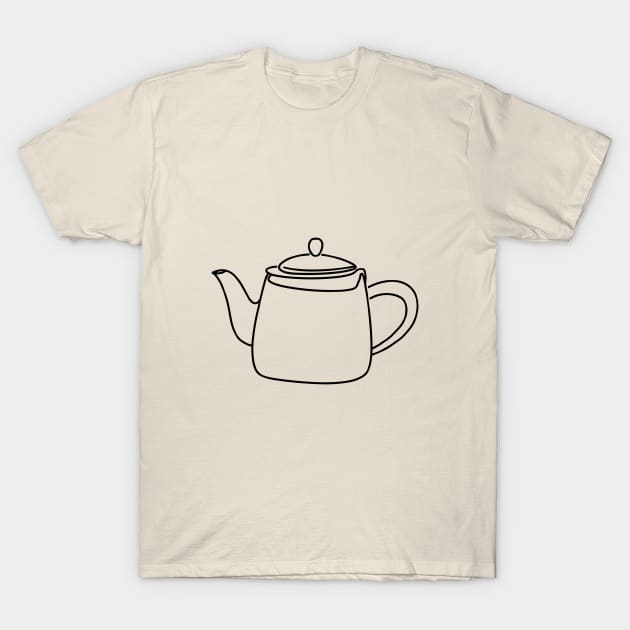 Line art of a Teapot T-Shirt by design/you/love